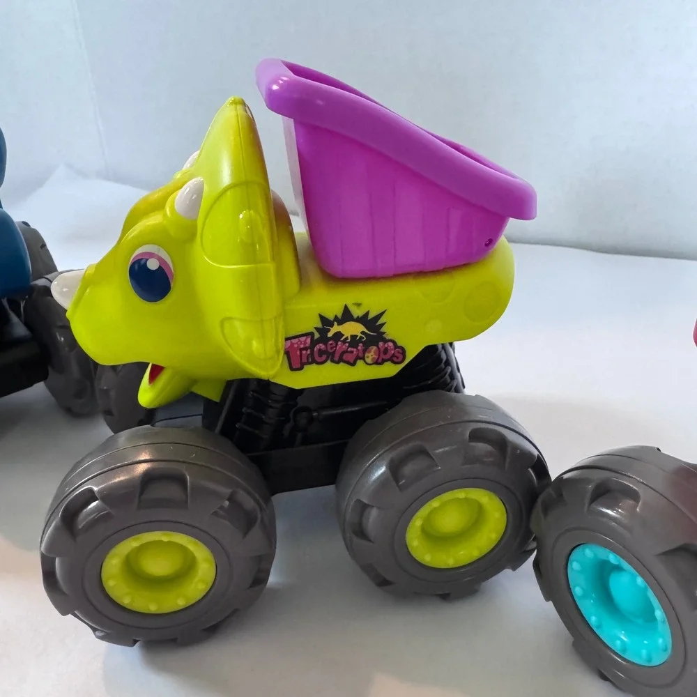 Dinosaur Monster Truck Toy Toddler T-Rex Excavator Triceratops Dump‎ Truck set-3